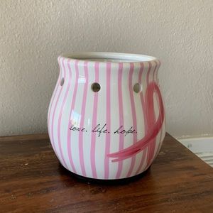 Scentsy Warmer, breast cancer ribbon